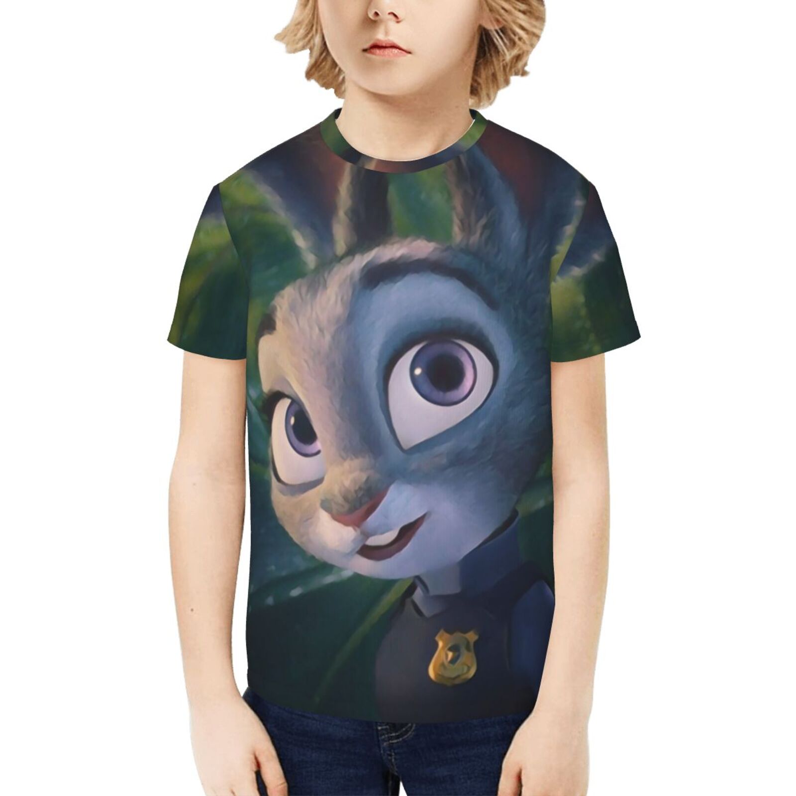 Zootopia Kids 3D Print Graphic T Shirts Funny Cartoon Casual Short Sleeve Top Tees for Youth Boys Girls