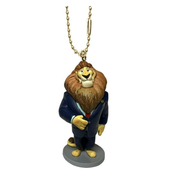 Zootopia Mayor Lionheart PVC Keychain Dangler Ornament Figure Lion Charm
