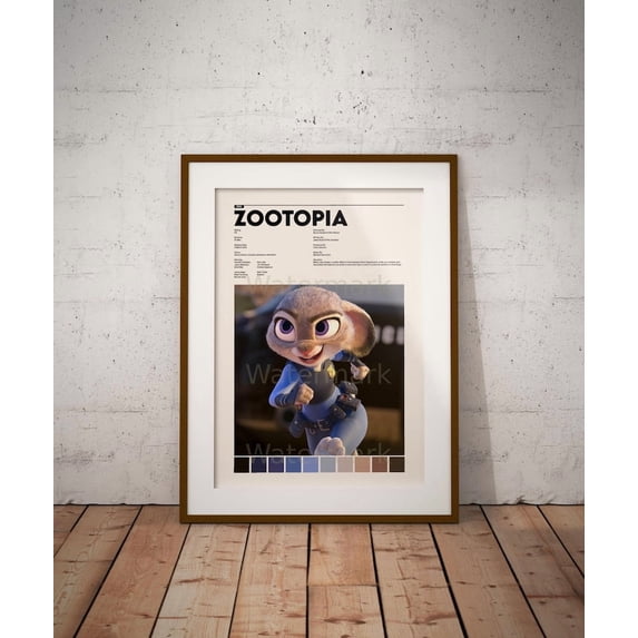 Zootopia Vintage Movie Poster Wall Art Decor 12x18 UNFRAMED