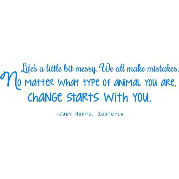 Zootopia Wall Decal - Judy Hopps Quote | Vinyl Children's Bedroom Decor - 20"x7"