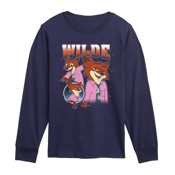 Zootopia - Wilde Bootleg Boys' Long Sleeve Graphic T-Shirt