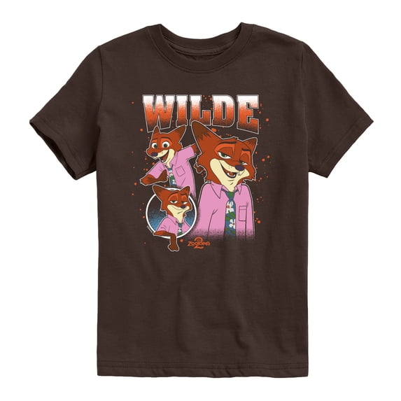 Zootopia - Wilde Bootleg - Youth Boys Short Sleeve Graphic T-Shirt