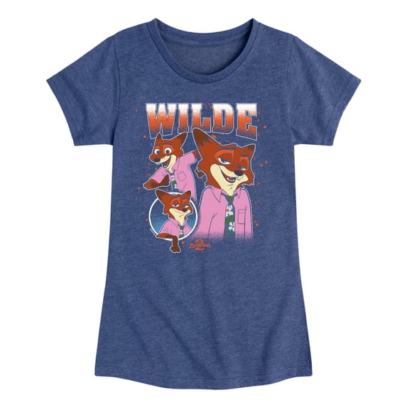 Zootopia - Wilde Bootleg Girls' Fitted Short Sleeve Graphic T-Shirt