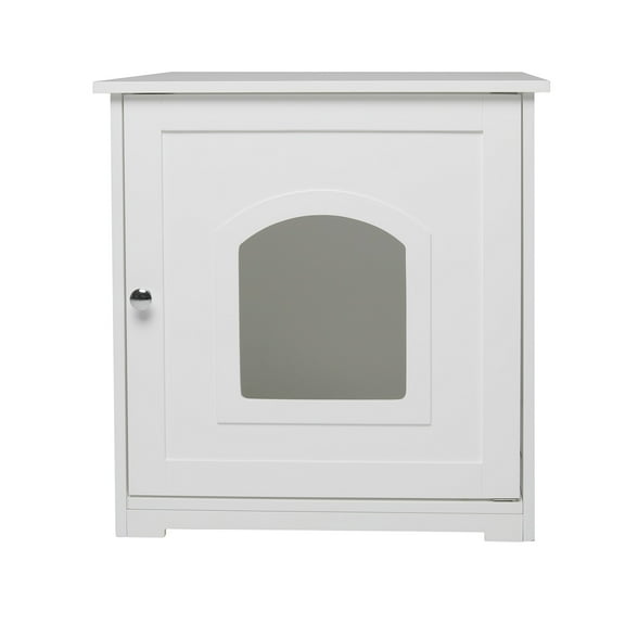Zoovilla Kitty Litter Cabinet Indoor Hidden Box Furniture Enclosure White