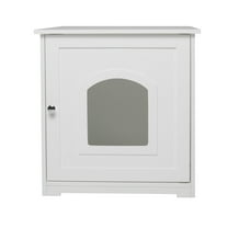 Zoovilla Kitty Litter Cabinet Indoor Hidden Box Furniture Enclosure White