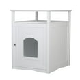 thumbnail image 1 of Zooville Cat Washroom Litter Box Cover / Night Stand Pet House, White, 1 of 4