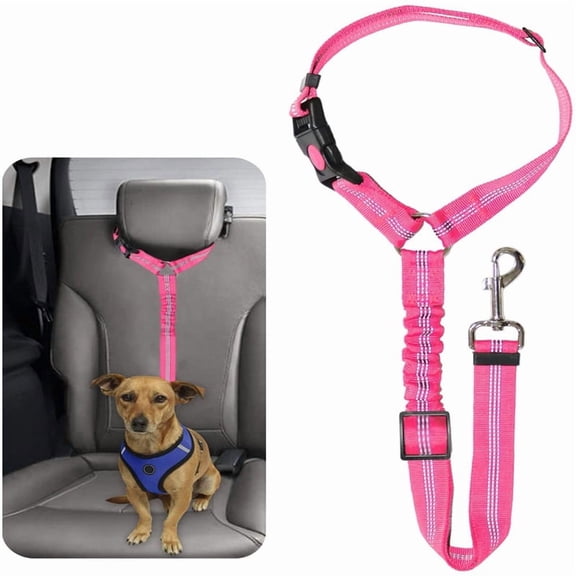 Zoowhale 2 Pack Dog Seat Belt Tether for Golf Cart, Pet Dog Seat Belt Harness for Car, Adjustable Golf Dog Collar Leash for Golf Cart Pet Safety Protection to Prevent Accidental Injury