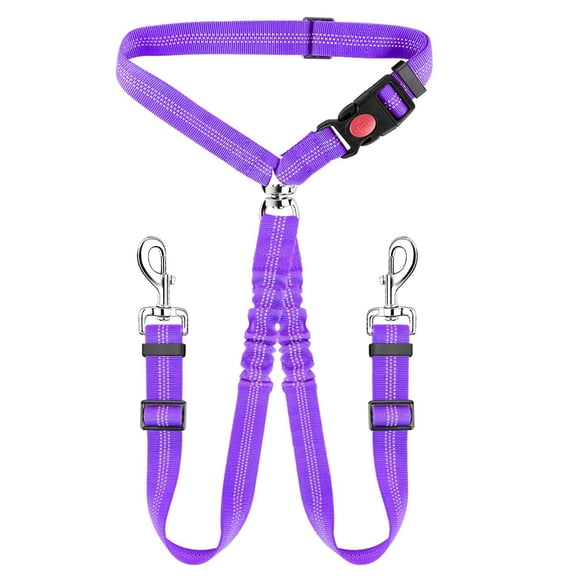 Zoowhale 2 Pack Dog Seat Belt Tether for Golf Cart, Pet Dog Seat Belt Harness for Car, Adjustable Golf Dog Collar Leash for Golf Cart Pet Safety Protection to Prevent Accidental Injury