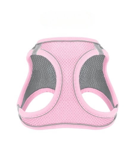 Zoowhale 2pcs Adjustable Pet Harness & Leash Set, Breathable Mesh Cat Harness with Leash, Pet Supplies for Outdoor Walking, Universal Harness, Safety Harness Straps (Pink, M)