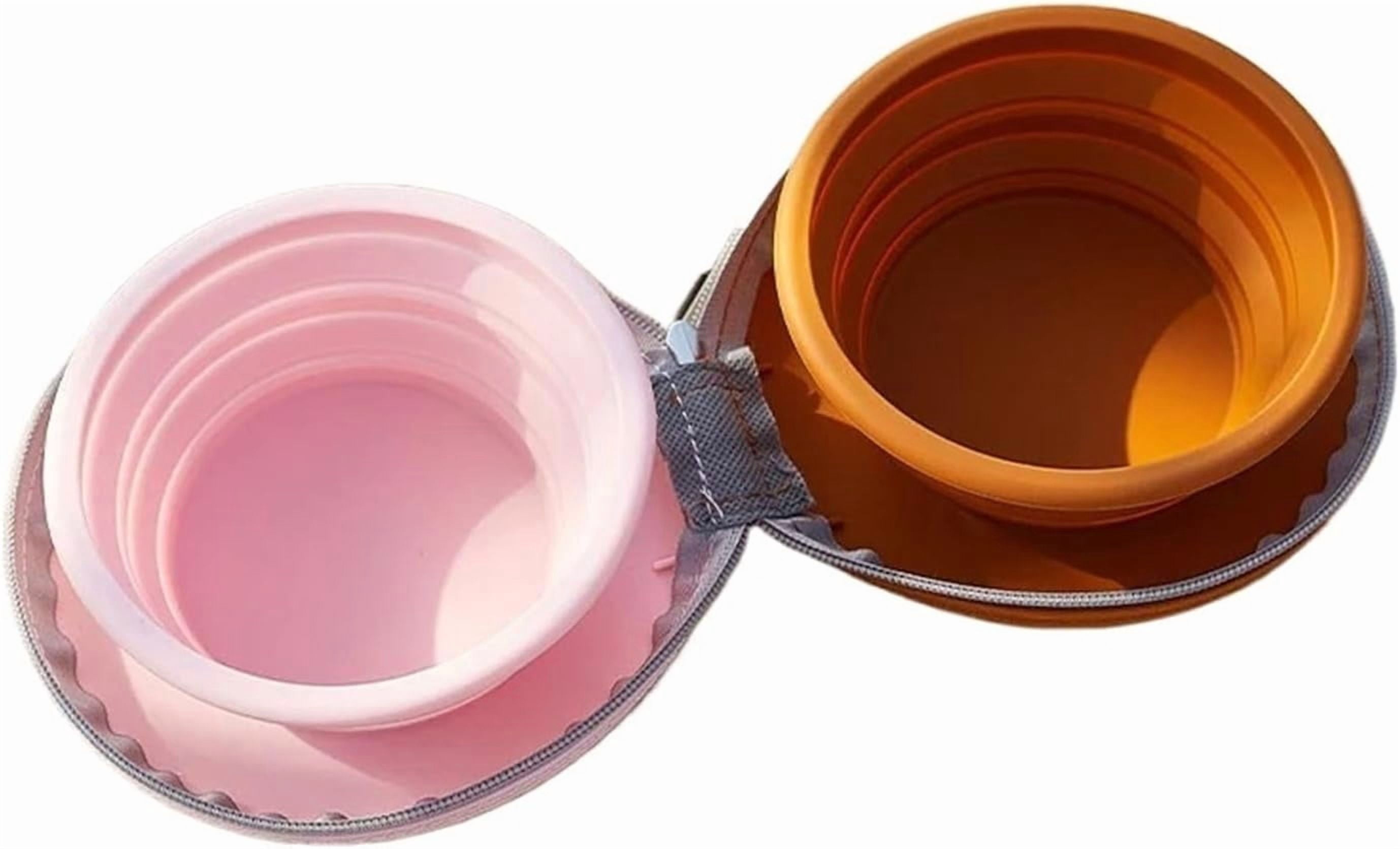 Zoowhale Cute Pet Silicone Dual-Purpose Drinking Bowl Portable Folding Storage for Outdoor Cat Supplies Home & Garden Pet Products(Green)