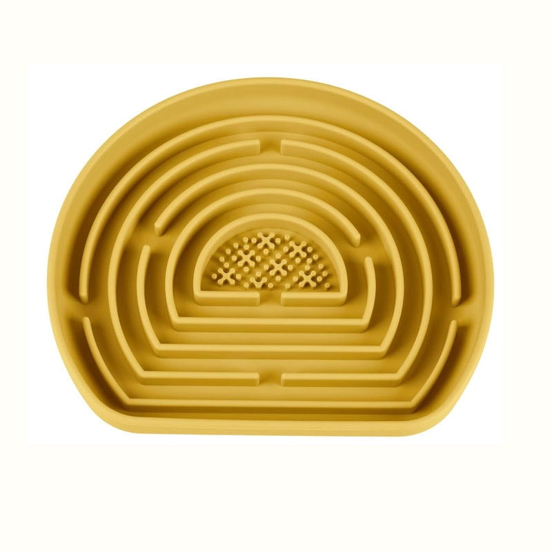 Zoowhale Pet Supplies Slow Food Cushion Cat Anti-Knockover Food Bowl Puppy Anti-Choking Silicone Food Plate Cat Basin Meal Cushion(Green -1pc)