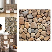 Zoowood 3D Peel And Stick Wall Tiles Waterproof PVC Stone Faux Brick Wall Panels Self Adhesive Backsplash Tile for Kitchen Bathroom Decor