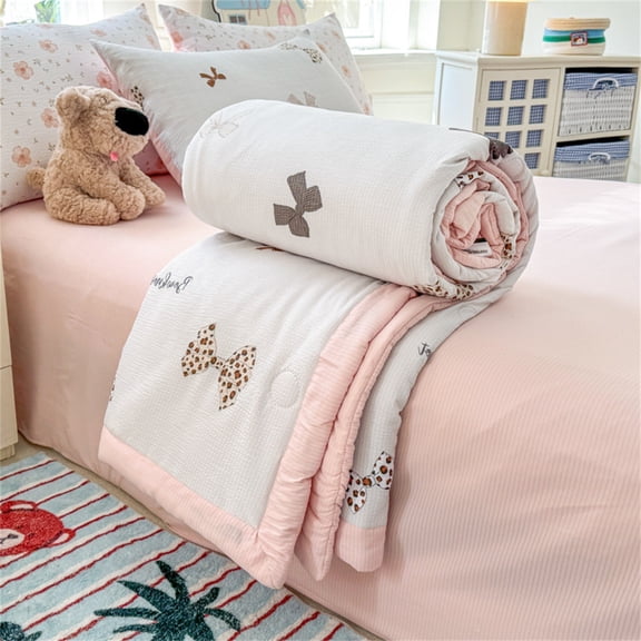 Zoowood Cooling Blanket for Hot Sleepers Class A Bubble Cotton Cooling Comforter Soft Breathable Lightweight Summer Thin Quilt Pattern Q