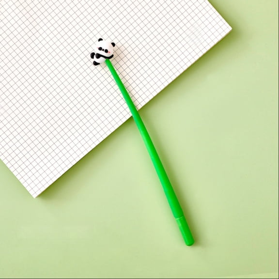 Zoowood Cute Panda Gel Pens Flexible Fidget Pen Smooth Black Ink Silicone Writing Pen for Students Office Panda Lovers Gift Style A