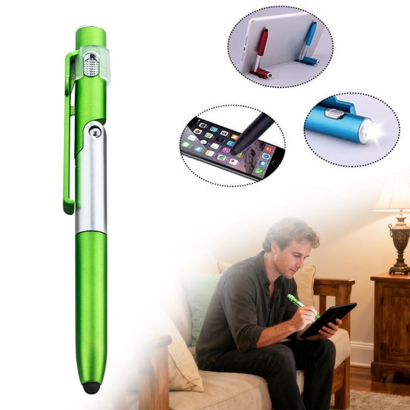 Zoowood Flashlight Pens with Light Tip Pen with Flashlight Foldable Ballpoint Stylus Pen and Phone Tablet Holder for Multi Office Travel