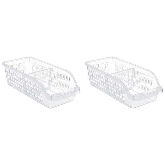 Zoowood Fridge Organizers and Storage Fruit Storage Containers for Fridge 2 Pack Refrigerator Storage Bins with Partition Egg Holder
