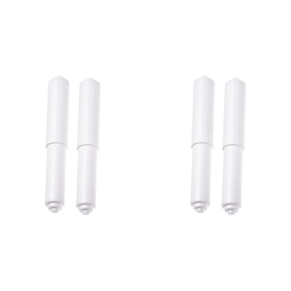 Zoowood Toilet Paper Holder Replacement Rod White Plastic Spring Roller 4 Pack Bathroom Tissue Dispenser