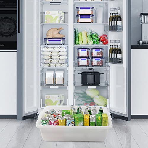 Zopnny Pack of 4 Plastic Plastic Bus Tub, Large Commercial Utility Bus ...