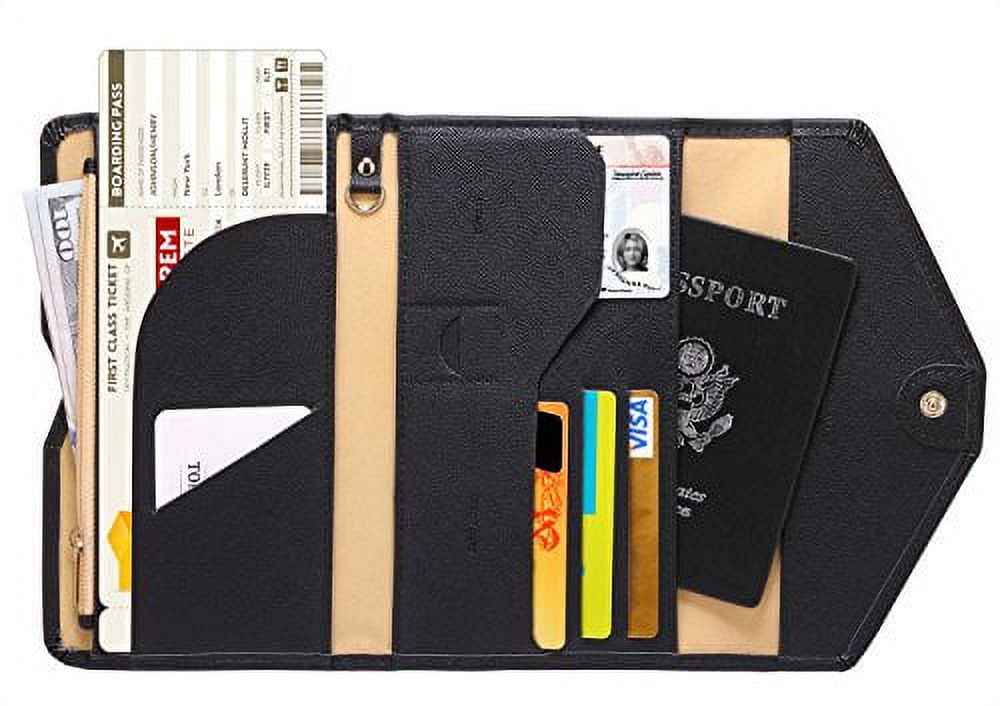 Zoppen Multi-purpose Rfid Blocking Travel Passport Wallet (Ver.4) Tri-fold Document  Organizer Holder – plentifultravel