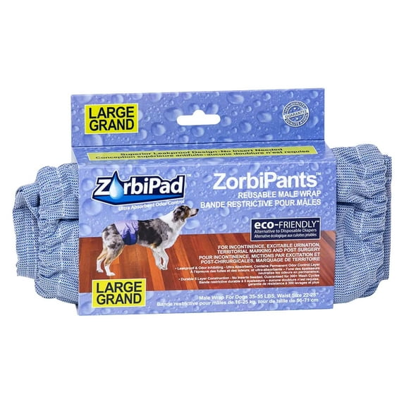 ZorbiPants Male Wrap for Dogs Large 20 x28 inches