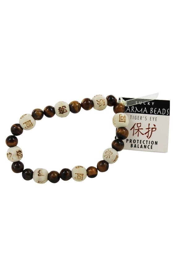 Inc. - Lucky Karma Bracelet with Tiger's Eye for Protection & Balance