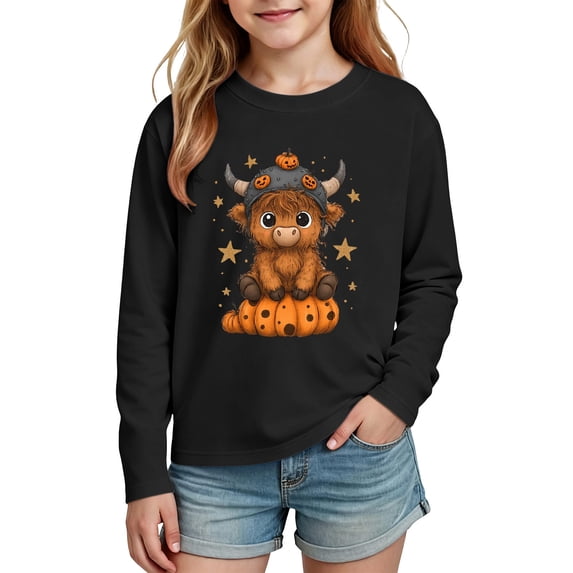 Zorckvet Girls' Cotton Round Neck T-Shirts for Kids