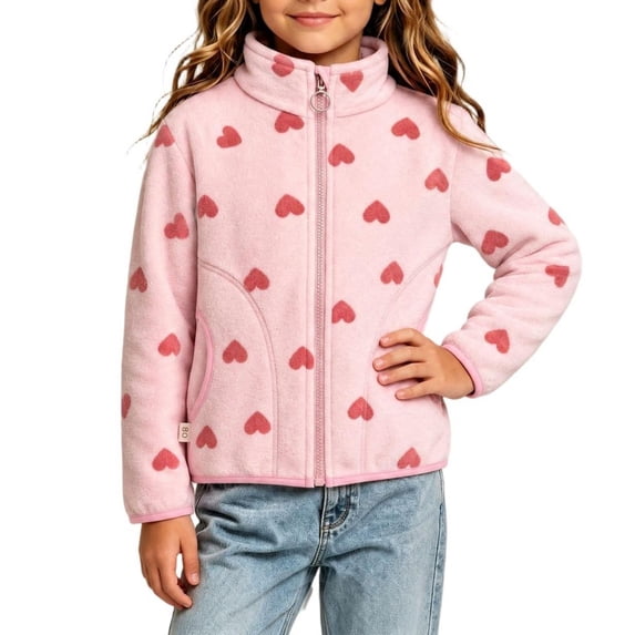 Zorckvet Kids Jacket Long Sleeve Soft Durable Side Pockets Outerwear Jacket Winter Coat Fleece Jacket Casual Jacket Casual Outings