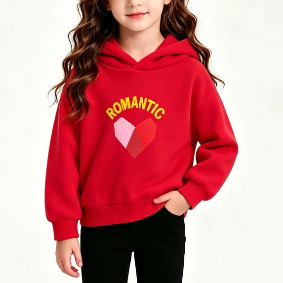 Zorckvet Girls' Fleece Pullover Sweatshirts and Hoodies for Toddler with Side Pockets