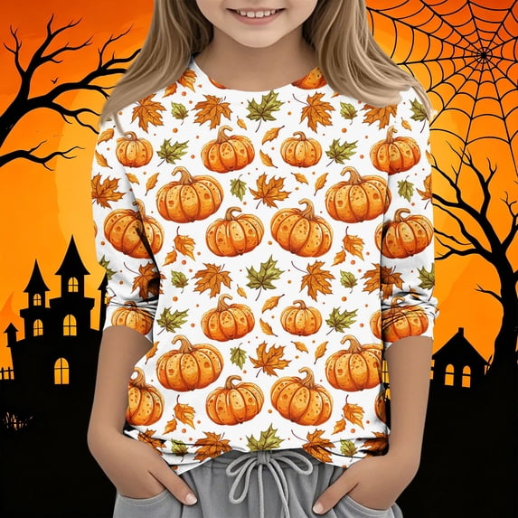 Zorckvet Girls' Polyester Crew Neck T-Shirts for Little Kids