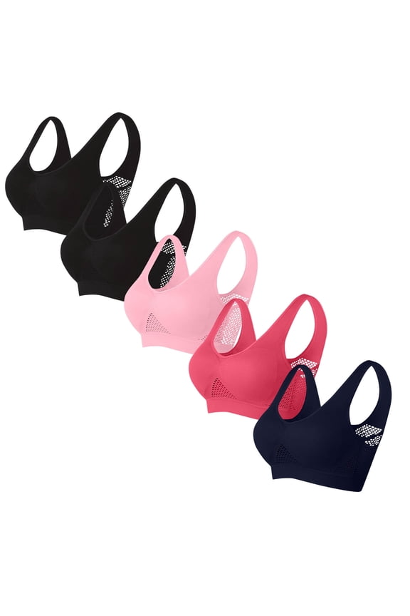 High Support Sports Bras for Women 5 Pack Workout Push up Womens Bras