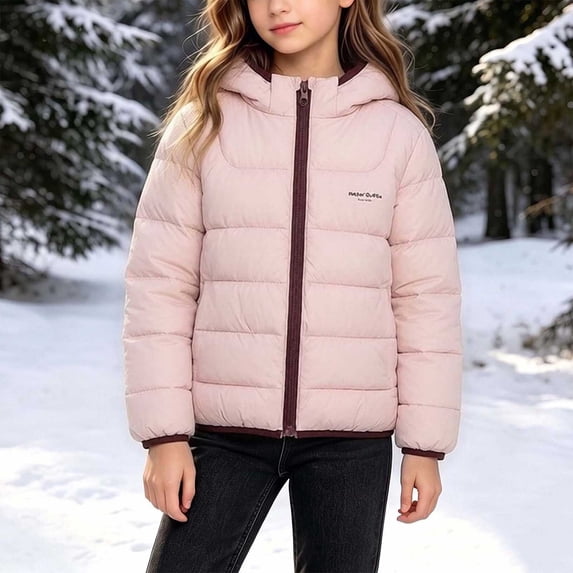 Zorckvet Kids Windproof Outerwear Jackets with Elastic Cuffs and Quilted Stitching