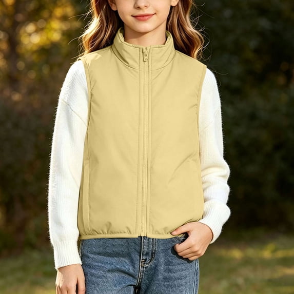 Zorckvet Kids Soft Outerwear Vests with Quality Construction and Zip Up for Everyday Wear, All Seasons