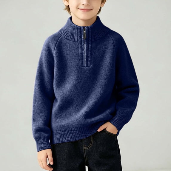 Zorckvet Kids Sweaters for Casual Wear - Soft, Half Zip Design