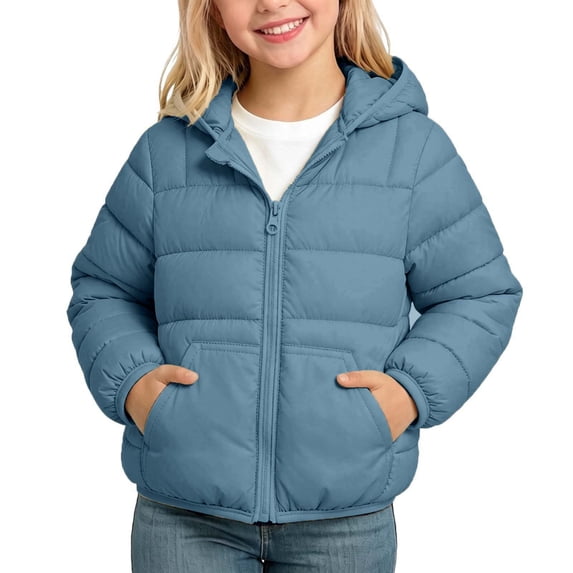 Zorckvet Kids Warm Outerwear Jackets with Elastic Cuffs and Side Pockets
