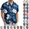 thumbnail image 1 of Zorckvet Men's Hawaiian Shirt Short Sleeve Floral Button Down Shirts Tropical Holiday Beach Shirts, 1 of 5