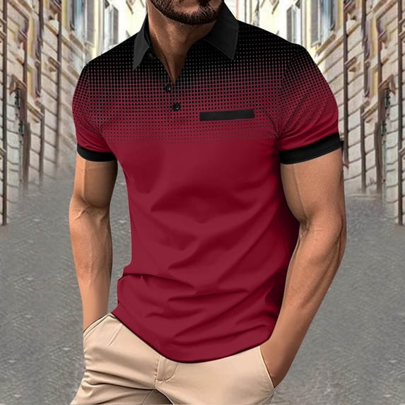 Zorckvet Men's Polo Shirts 2026 Short Sleeve Casual Polo T Shirt Color Block Slim Fit Golf Shirts with Pocket