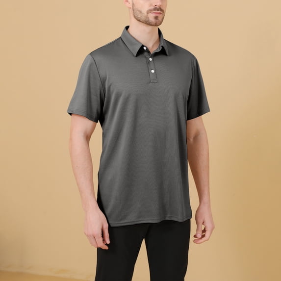 Zorckvet Men's Polo Shirts Short Sleeve Quick Dry Performance Active Golf Tennis Work Collar Shirt, S-5XL