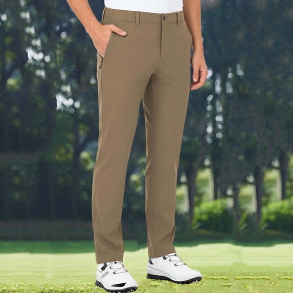 Zorckvet Mens Pants Khaki Work Casual Workout Athletic Stretch with Pockets Pant for Men