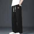 thumbnail image 1 of Zorckvet Mens Pants Workout Black Straight Leg Loose Fit Casual Big and Tall with Pockets Pant for Men, 1 of 3