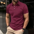 thumbnail image 1 of Zorckvet Mens Polo Shirts Casual Short Sleeve Button Down Polo Shirt Classic Golf Shirts, 1 of 6