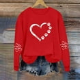 thumbnail image 1 of Zorckvet Plus Size Sweatshirts for Women Dressy Pullover Shirts Heart Graphic Crewneck Valentine Fashion Womens Tops Long Sleeve, 1 of 7