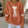 thumbnail image 1 of Zorckvet Sweatshirts for Women Pullover Crewneck Shirts Heart Print Casual Valentine's Day Long Sleeve Fashion Womens Tops Crewneck, 1 of 4