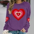 thumbnail image 1 of Zorckvet Valentine's Day Sweatshirt Women Plus Size Pullover Heart Graphic Shirts Casual Long Sleeve Tops, 1 of 5