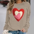 thumbnail image 1 of Zorckvet Valentine's Day Sweatshirt Women Plus Size Pullover Heart Graphic Shirts Casual Long Sleeve Tops, 1 of 5
