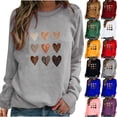 thumbnail image 1 of Zorckvet Valentines Day Sweatshirts for Women Crewneck Sweatshirt Casual Dressy Long Sleeve Lightweight Heart Print Graphic Tops Loose Pullover (Yellow,L), 1 of 7