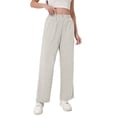 thumbnail image 1 of Zorckvet Women Corduroy Pants Straight Leg Elastic Waist Trousers Casual Baggy High Waisted Pull On Cord Pants Fall Clothes, 1 of 4