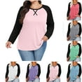 thumbnail image 1 of Zorckvet Women's Plus Size Tops,Long Sleeve Shirts,Oversized,Loose Fit Crewneck Blouses,Trendy Casual, 1 of 7