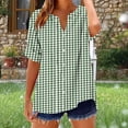 thumbnail image 1 of Zorckvet Womens Button Down Blouses Summer Tops Cotton Linen Loose Fit Fashion Shirts for Women Short Sleeve, 1 of 5