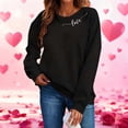 thumbnail image 1 of Zorckvet Womens Dressy Sweatshirts Pullover Love Shirts Crewneck Long Sleeve Fashion Crewneck Tops for Women, 1 of 8