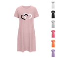 thumbnail image 1 of Zorckvet Womens Nightgowns Loose Short Sleeve Sleep Shirts Soft Plus Size Pullover Womens Sleepshirt, 1 of 3